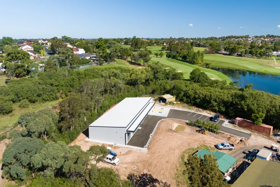 Aerial view of Campbelltown Golf Club Amenities Block