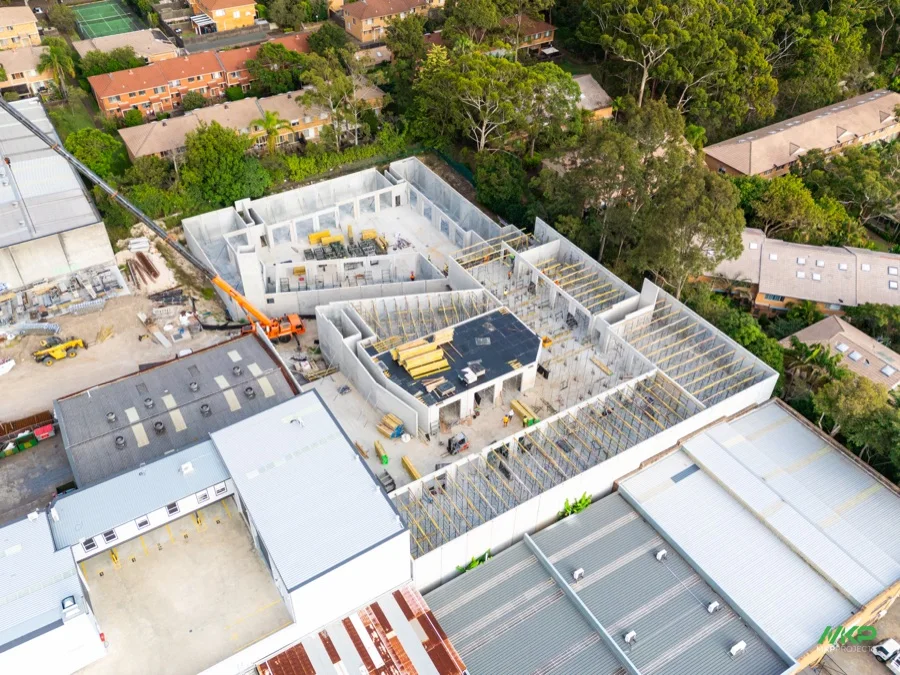 Warehouses and storage units at Kirrawee under construction